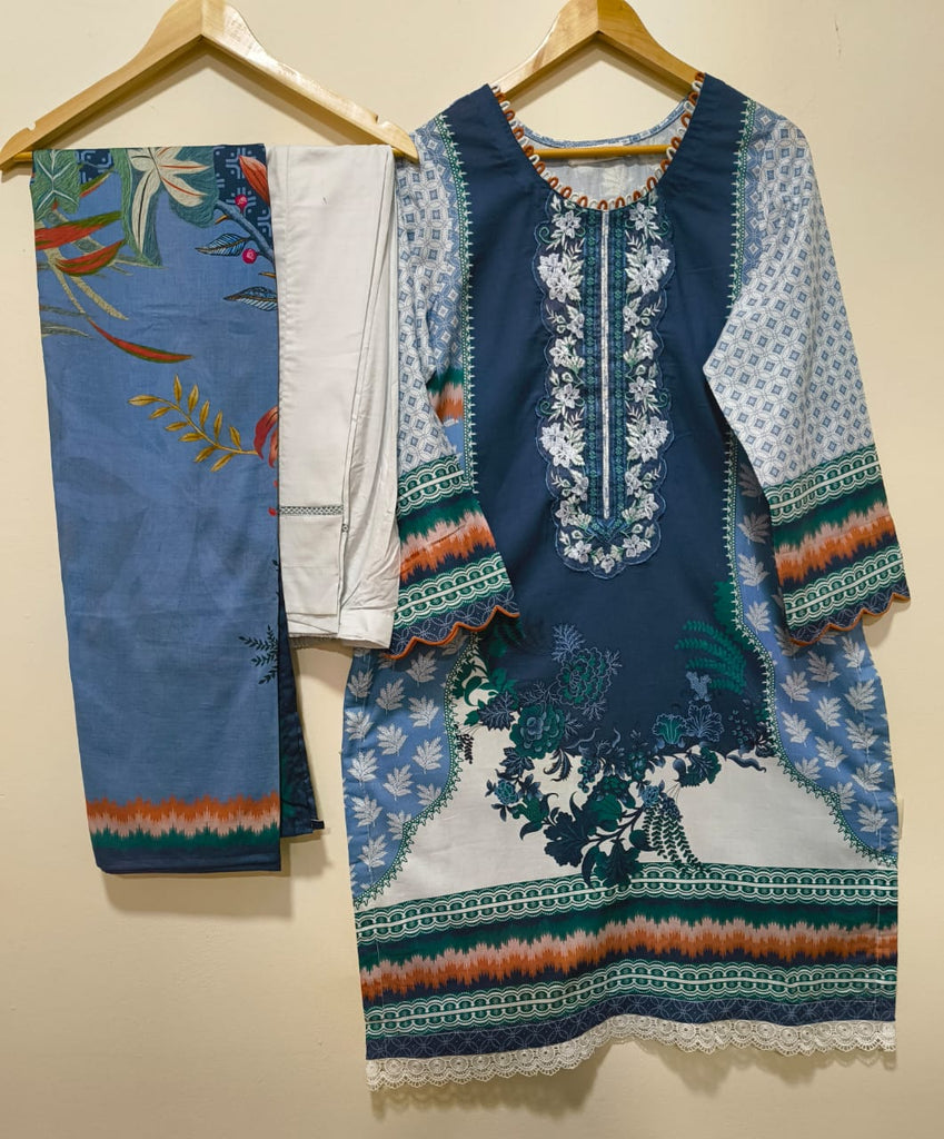 GUL AHMED EMB LAWN 3 PC STITCHED