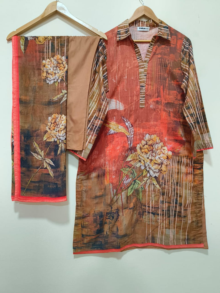GUL AHMED PRINTED LAWN 3 PC STITCHED