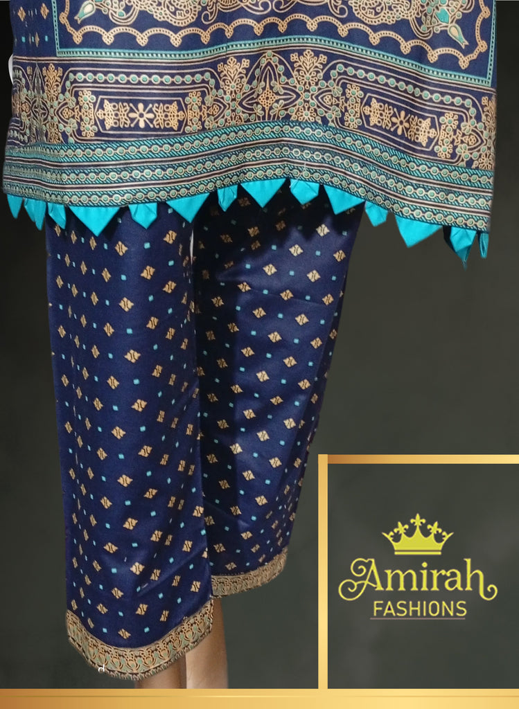 Maham Embroidered Lawn 3 PCS Stitched Suits