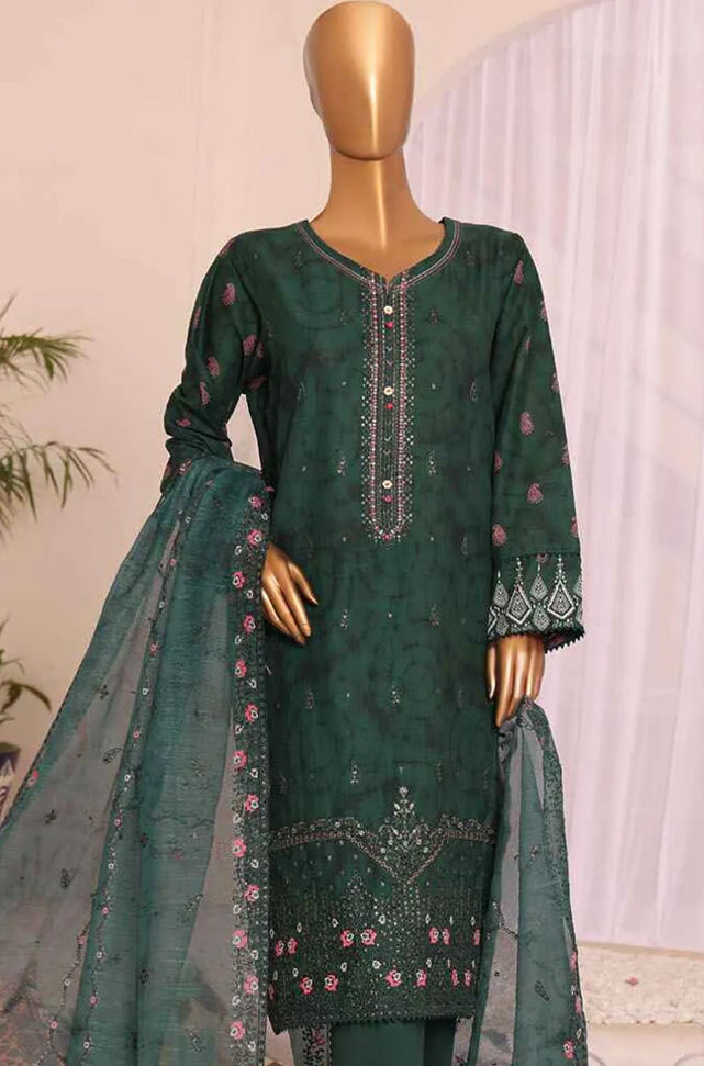 3 Piece Stitched -Satranga Embroidered Lawn