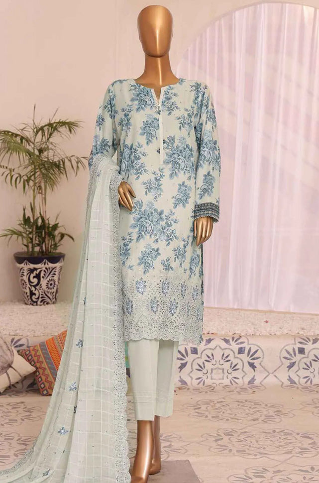 3 Piece Stitched -Satranga Embroidered Lawn
