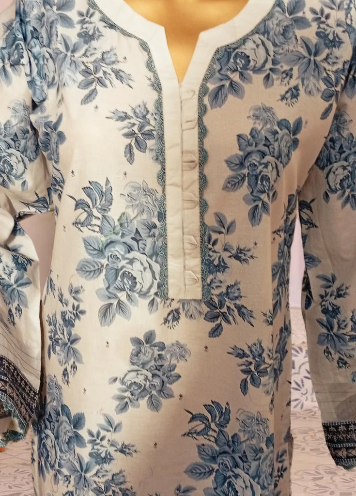 3 Piece Stitched -Satranga Embroidered Lawn