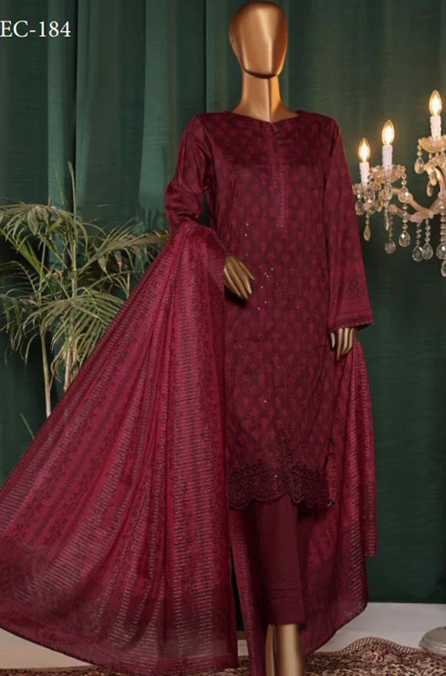 3 Piece Stitched -Satranga Embroidered Lawn